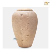 Footprints in the sand urn