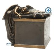 Bronze double urn guardian angel