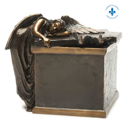 Bronze double urn guardian angel