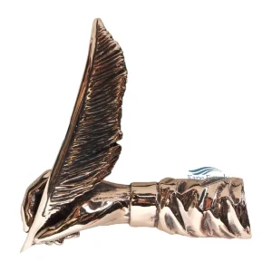 Hand and feather ornament