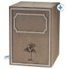 Zinc double urn with bronze tree ornament