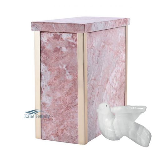 Urn shown with dove keepsake