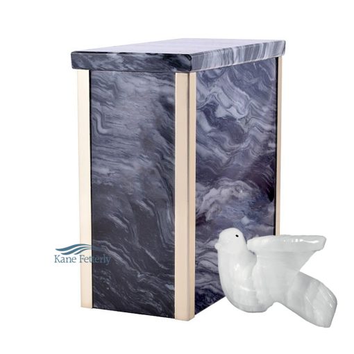 Urn shown with dove keepsake
