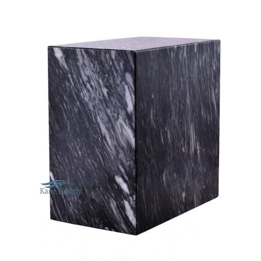 Dark grey natural marble urn