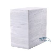 White natural marble urn