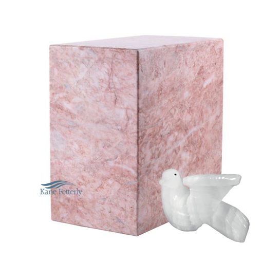 Urn shown with dove keepsake