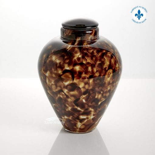 Hand-blown glass urn