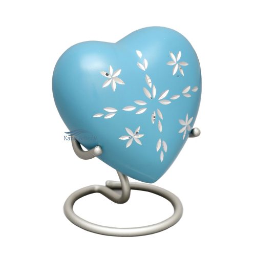 Light blue aluminum heart