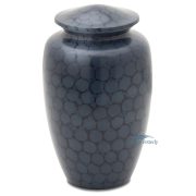 Dark blue-gray aluminum urn