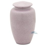 Soft pink aluminum urn