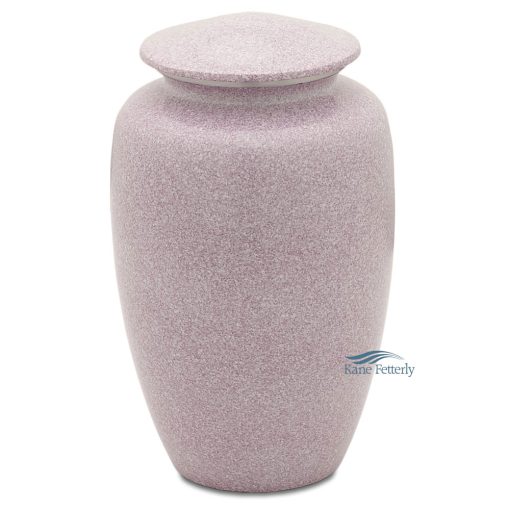 Soft pink aluminum urn