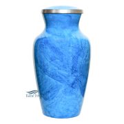 Blue aluminum urn