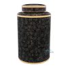 Black and gold cloisonné urn