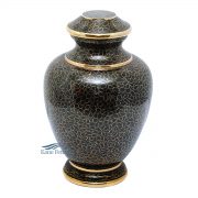 Black and gold cloisonné urn