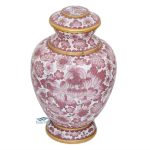 Floral Pink Cloisonné urn
