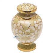 Beige cloisonné miniature urn