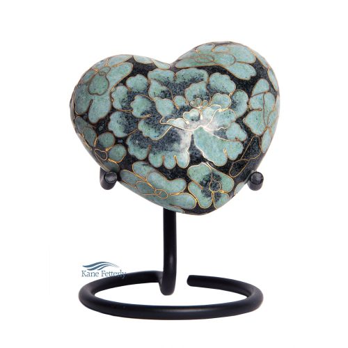 U8588H Cloisonné Heart Miniature Urn