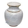 White and gold cloisonne Urn
