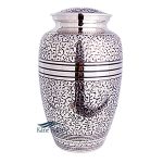 Brass urn with silver polished finish