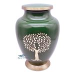Green Urn with Tree of Life