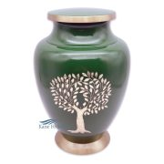 Green Urn with Tree of Life