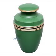 Green brass urn