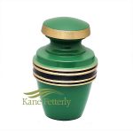 U86595K Irish green brass miniature urn