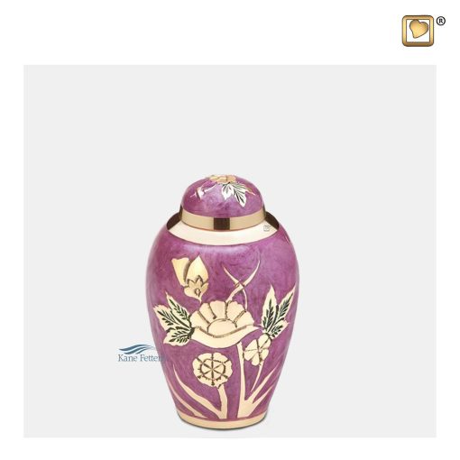 U8688K Pink brass miniature urn
