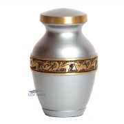 Silver brass miniature urn