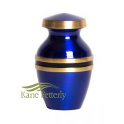 U8696K Blue brass miniature urn