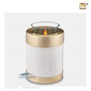 Pearl and gold tealight miniature urn
