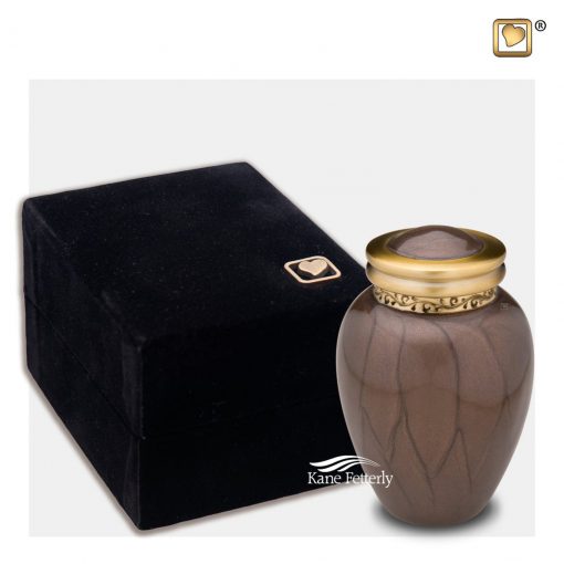 Brown miniature urn