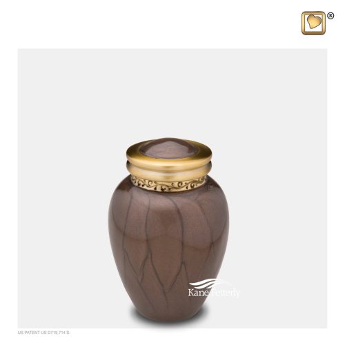 Brown miniature urn
