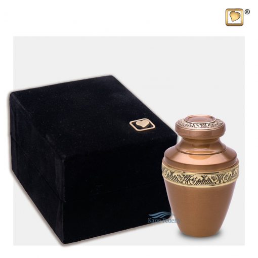 Miniature urn with gold floral band