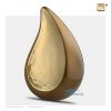Brown and gold tear drop urn