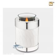 Pearl and silver tealight candle holder miniature urn