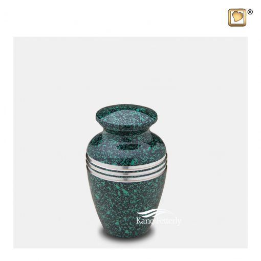 Green miniature urn