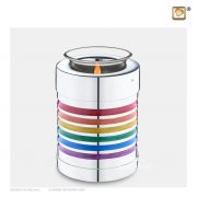 Tealight miniature urn with rainbow motif