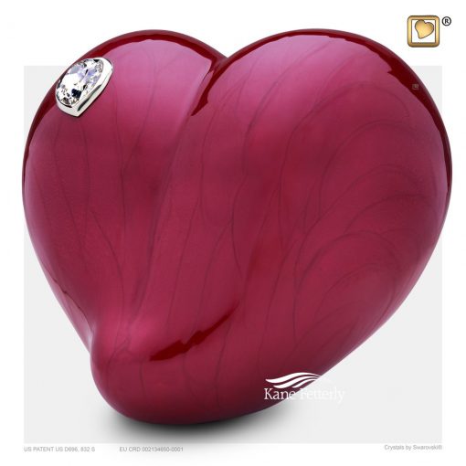 Urne rouge en forme de coeur