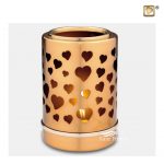 Tealight candle urn with hearts