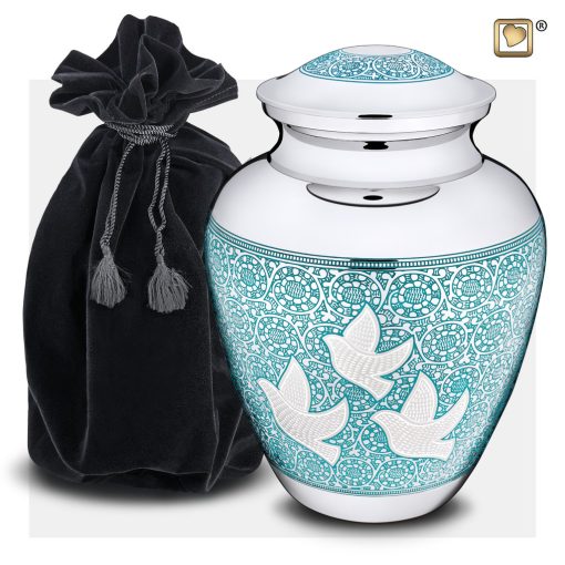 U8779 Urn shown with velvet bag