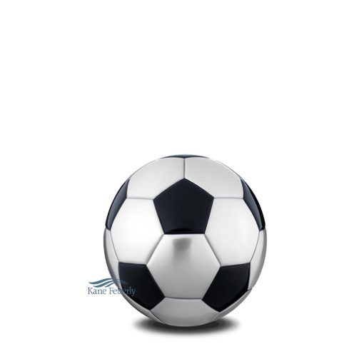 Soccer ball-shaped miniature urn