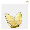 Two-tone yellow butterfly miniature urn