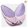 Urne papillon en forme de papillon, finition perlée rose et lavande