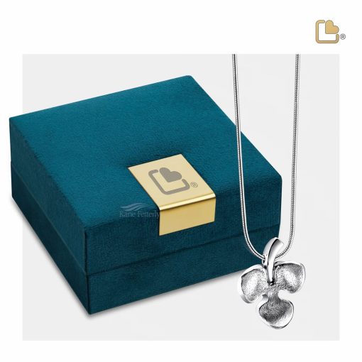 Pendentif trèfle avec boîte à bijoux
